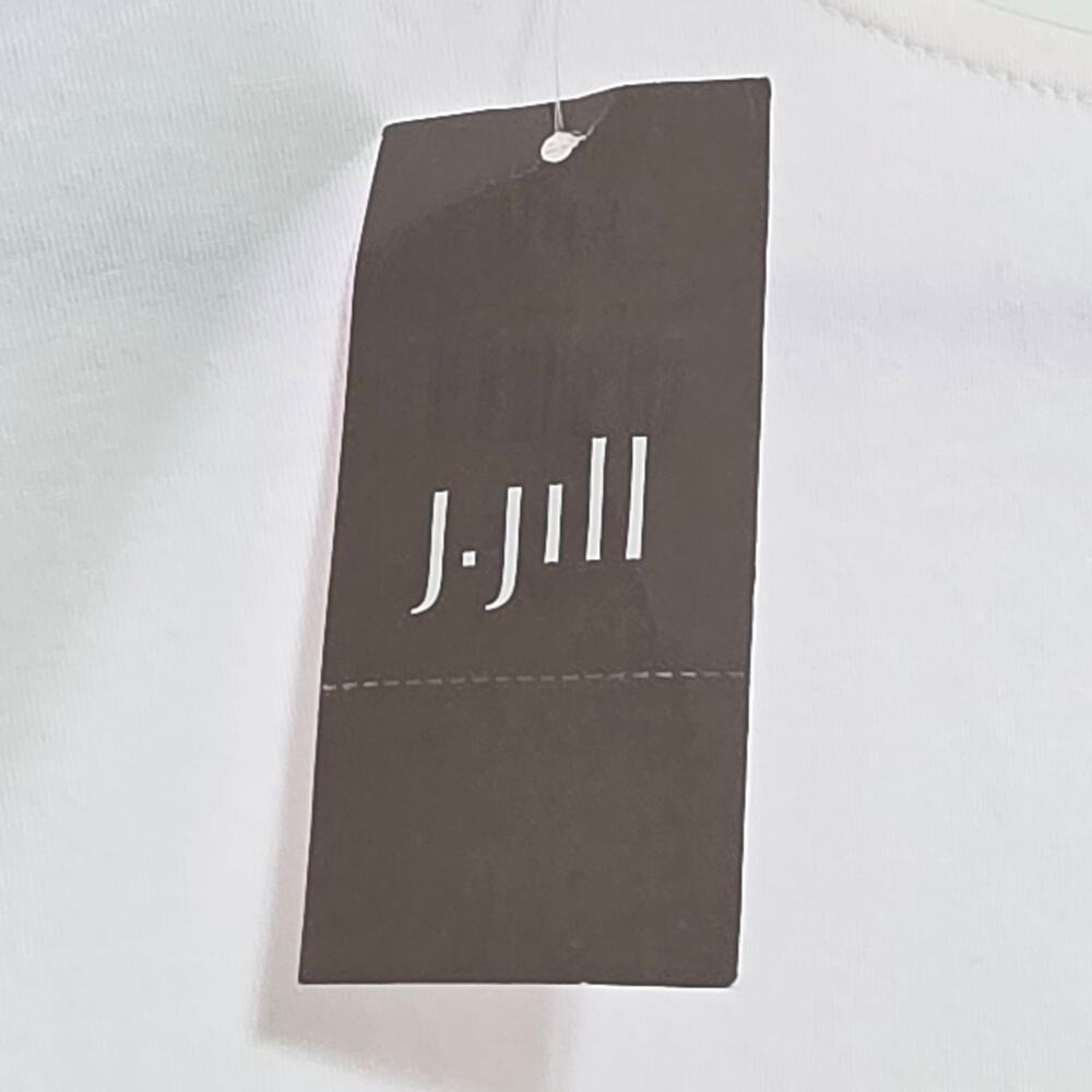 J. Jill Luxe Supima Tunic Top Women's Size M Ballet Sleeve White NWT Minimalist - Picture 9 of 10